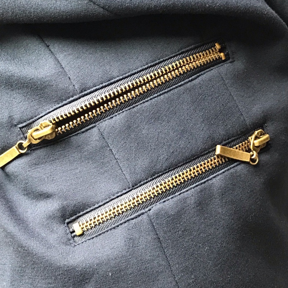 DG2 DIANE GILMAN BLUE LONGLINE EMBLEM‎ BLAZER - Picture 8 of 8